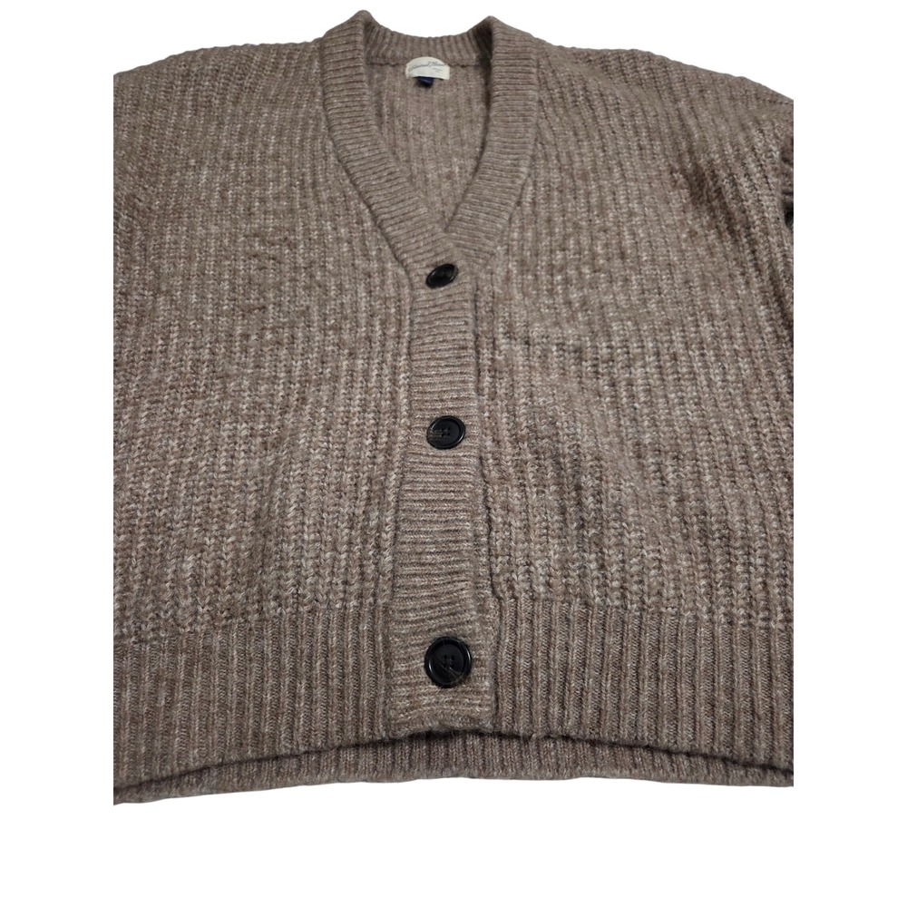 Universal Thread Womens Oversized Ribbed Cardigan Sweater Taupe Marl Medium - Picture 5 of 10